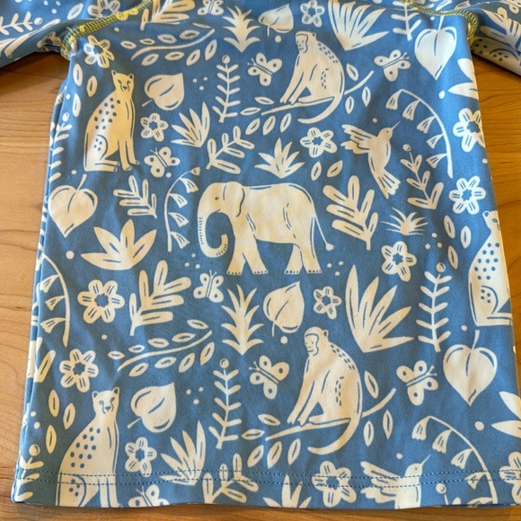 Baby Boden Blue Jungle Print Rashguard in size 12-18 months 🌿 Baby Swim - Picture 3 of 6